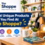 The Shoppe featured image showcasing unique gifts, home essentials, trendy accessories, mugs, plants, and decor.
